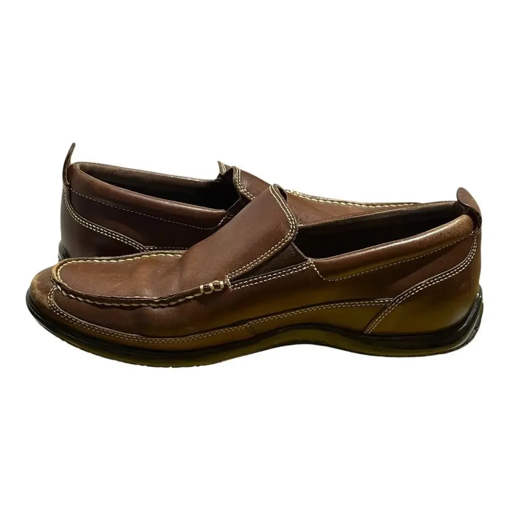 Cole Haan Brown Leather Slip On Loafers Men's Size 9 Casual Dress Shoes